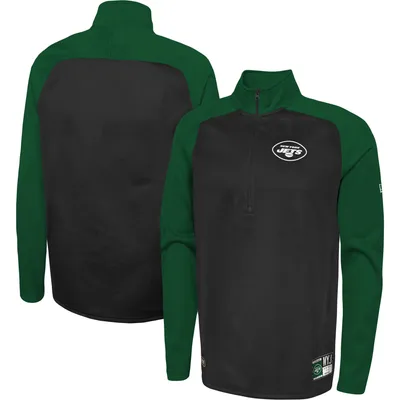 New Era Jets Combine O-Line Raglan Half-Zip Jacket - Men's