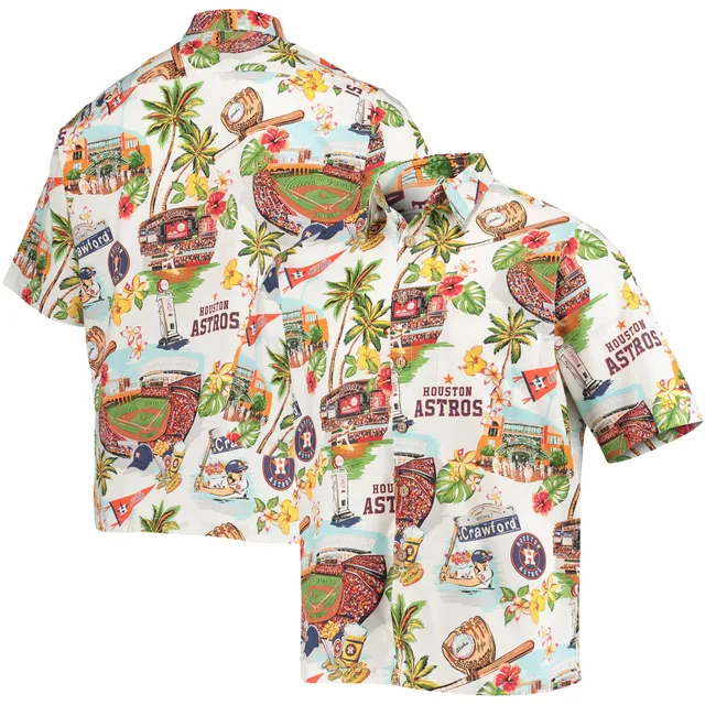 Men's Reyn Spooner White St. Louis Cardinals Logo scenic Button-Up Shirt