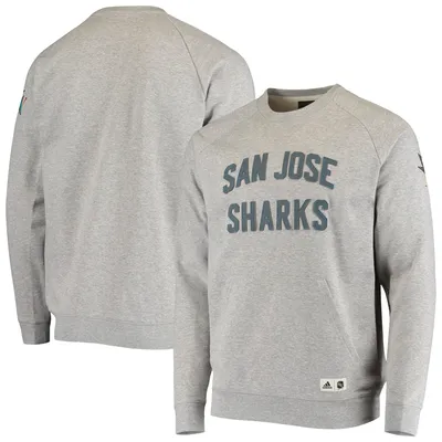 adidas Sharks Fleece Crew Raglan Pullover Sweatshirt - Men's
