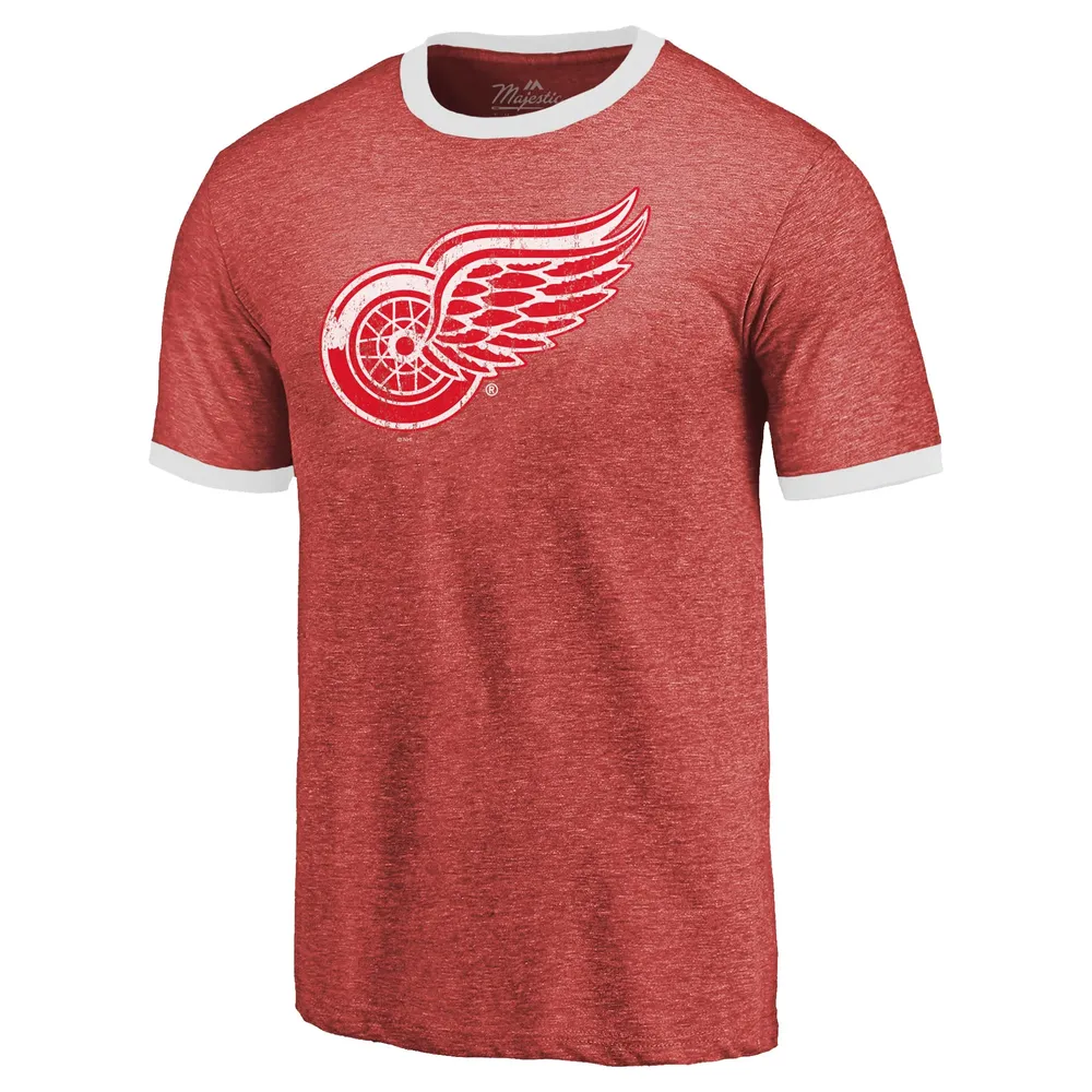 Majestic Threads Red Wings Ringer Contrast T-Shirt - Men's