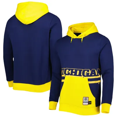 Mitchell & Ness Michigan Big Face Pullover Hoodie - Men's