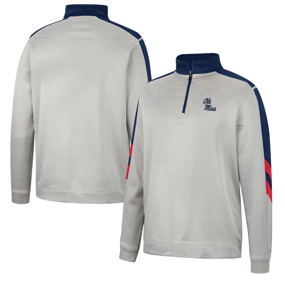 Colosseum Ole Miss Bushwood Fleece Quarter-Zip Jacket - Men's