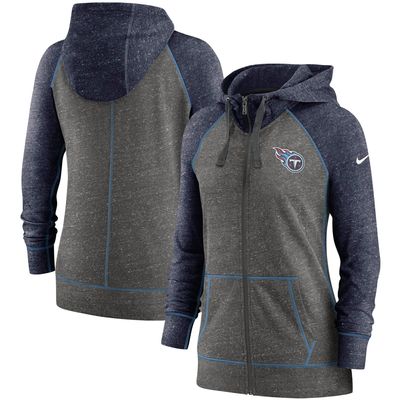 Nike Steelers Gym Vintage Raglan Full-Zip Hoodie - Women's