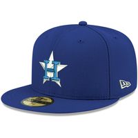 New Era Astros Logo White 59Fifty Fitted Cap - Men's