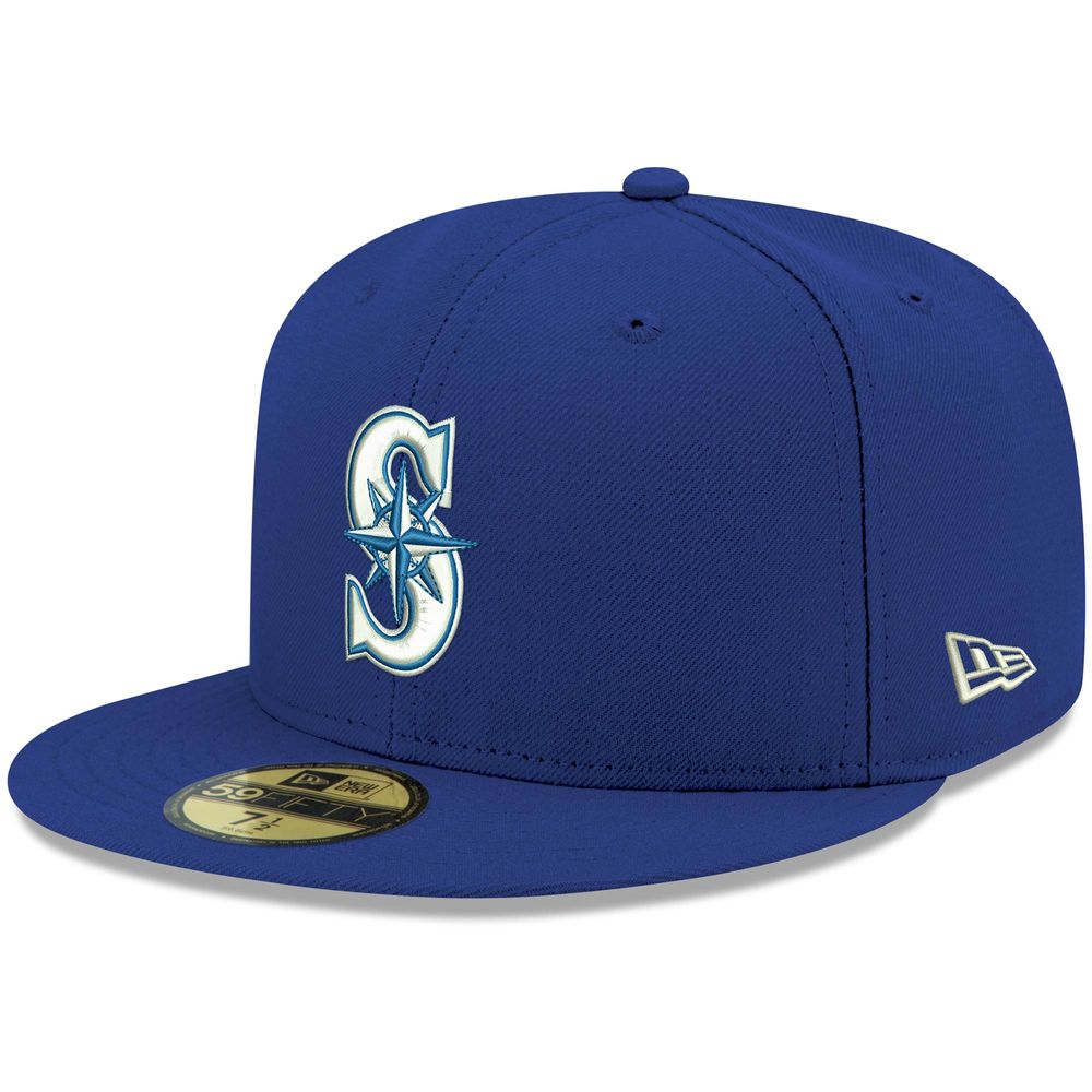 Men's New Era Seattle Mariners White on 59FIFTY Fitted Hat