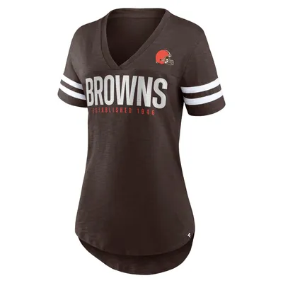 Fanatics Browns Speed Tested V-Neck T-Shirt - Women's