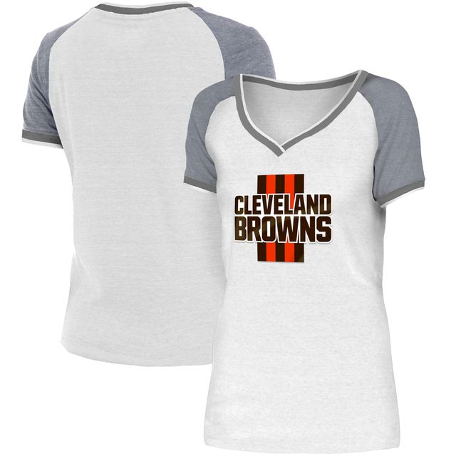New Era Browns Training Camp Raglan V-Neck T-Shirt - Women's