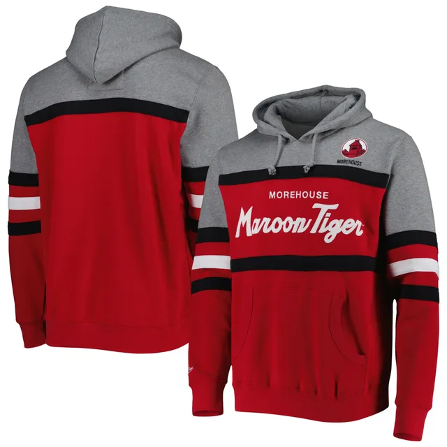 Men's Mitchell & Ness Red/Black Miami Heat Head Coach Pullover Hoodie