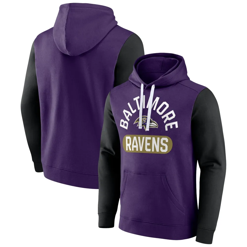 Youth Purple Baltimore Ravens Double Logo Pullover Hoodie