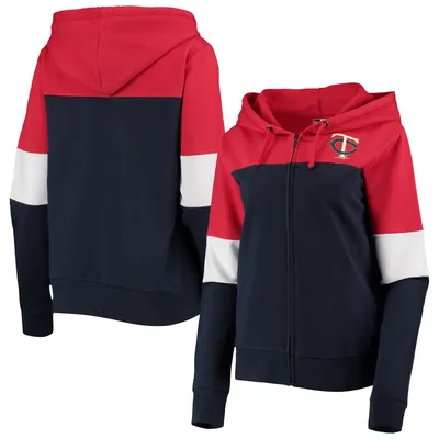 New Era Twins Colorblock French Terry Full-Zip Hoodie - Women's