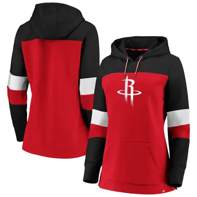 Fanatics Rockets Iconic Heavy Block Pullover Hoodie - Women's