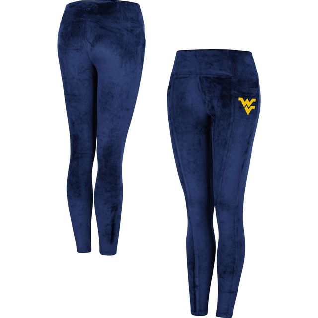 Colosseum West Virginia Bonita Run Velour Leggings - Women's