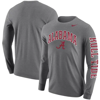 Nike Alabama Arch & Logo Two-Hit Long Sleeve T-Shirt - Men's