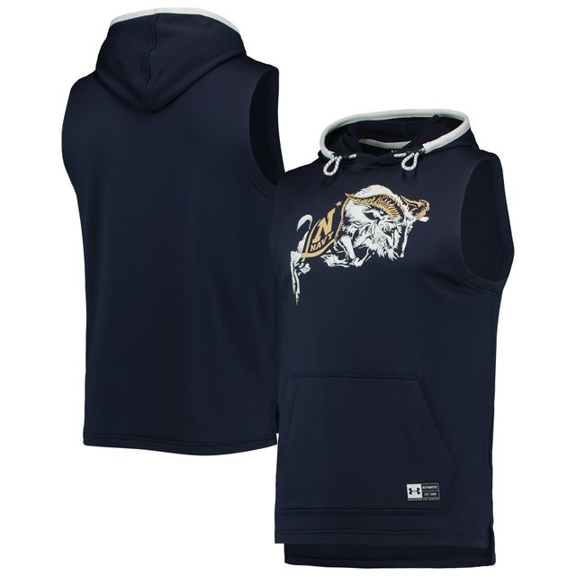 Under Armour Navy Game Day Tech Sleeveless Hoodie - Men's