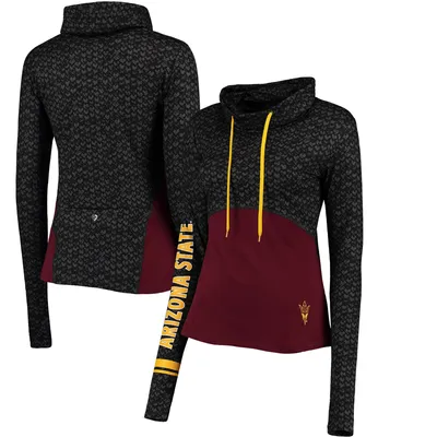 Colosseum Arizona State Scaled Mock Neck Fitted Pullover - Women's