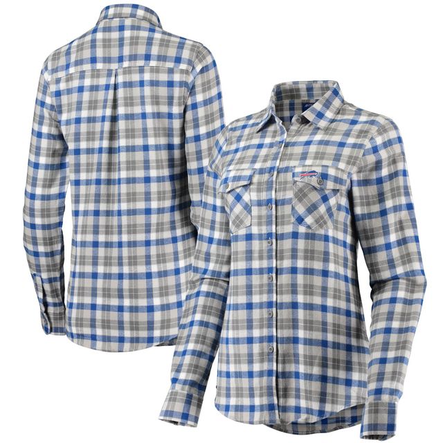 Antigua Bills Ease Flannel Button-Up Long Sleeve Shirt - Women's