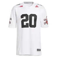 adidas Nebraska #20 Premier Strategy Football Jersey - Men's