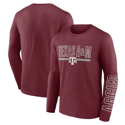 Fanatics Texas A&M Modern Two-Hit Long Sleeve T-Shirt - Men's