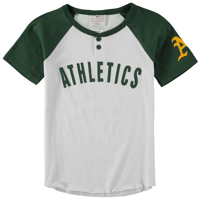 Youth Majestic Green Oakland Athletics Super Hero T-Shirt