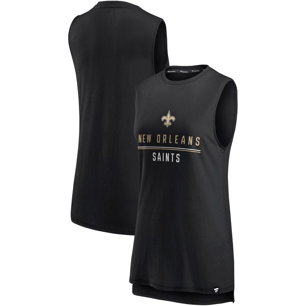 New Era / Women's New Orleans Saints Front Tie Black T-Shirt