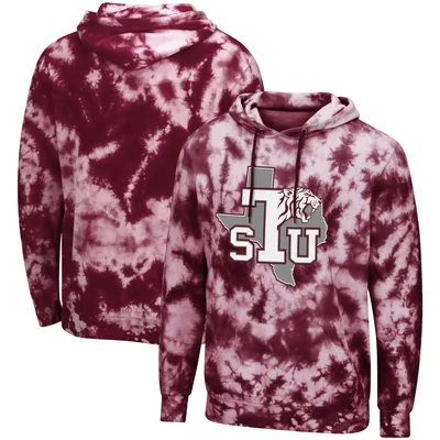 Colosseum Tigers Tie-Dye Pullover Hoodie - Men's