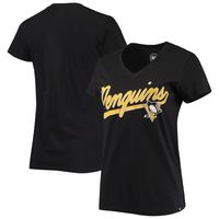 47 Brand Penguins Script Sweep Ultra Rival V-Neck T-Shirt - Women's