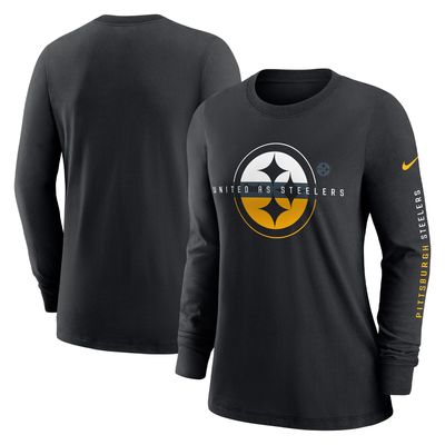 Nike Steelers Prime Split Long Sleeve T-Shirt - Women's