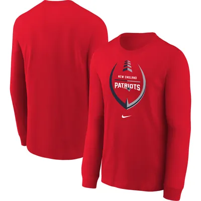 Outerstuff Patriots Wildcat Long Sleeve T-Shirt - Boys' Grade