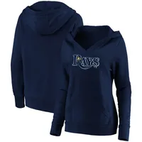 Fanatics Rays Core Team Crossover V-Neck Pullover Hoodie - Women's