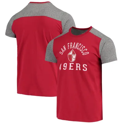 Majestic Threads Men's Scarlet, Gray San Francisco 49ers Field Goal Slub T-Shirt - Scarlet, Gray