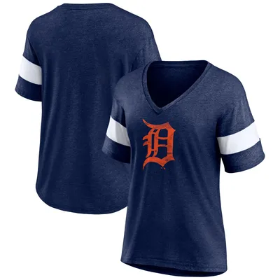 Fanatics Tigers Weathered V-Neck T-Shirt - Women's