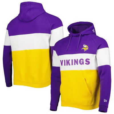New Era Vikings Colorblock Current Pullover Hoodie - Men's