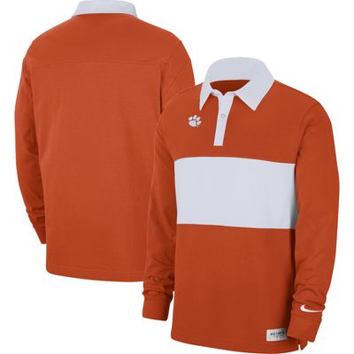 Nike Clemson Striped Long Sleeve Polo - Men's