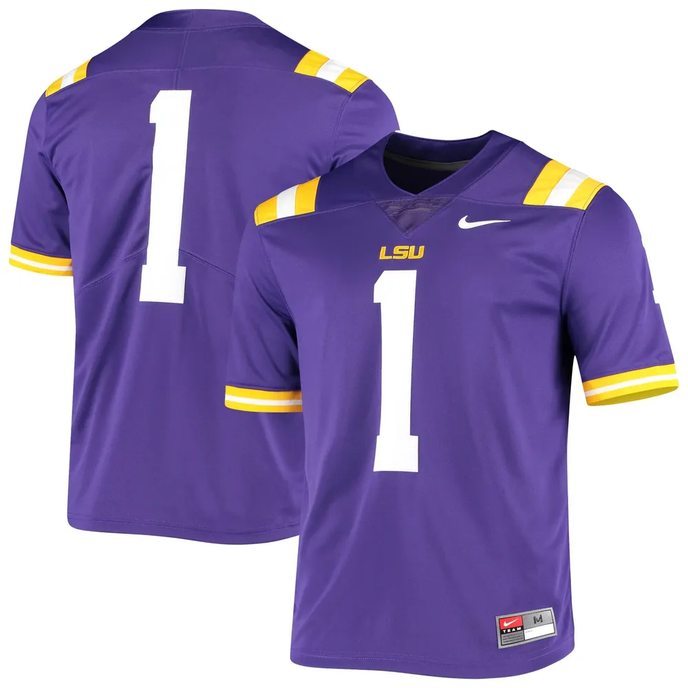 Men's Nike #1 Purple LSU Tigers Game Jersey