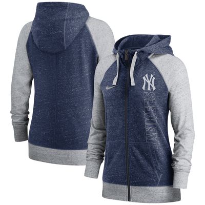 Profile Women's Navy New York Yankees Plus Colorblock Pullover Hoodie