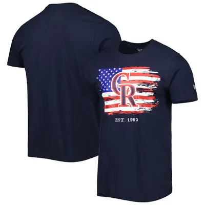 New Era Men's New Era Navy Colorado Rockies 4th of July Jersey T-Shirt