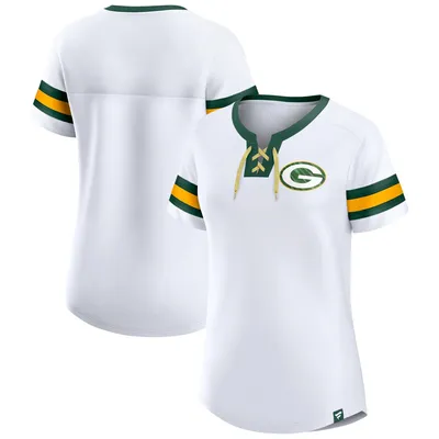 Fanatics Packers Sunday Best Lace-Up T-Shirt - Women's