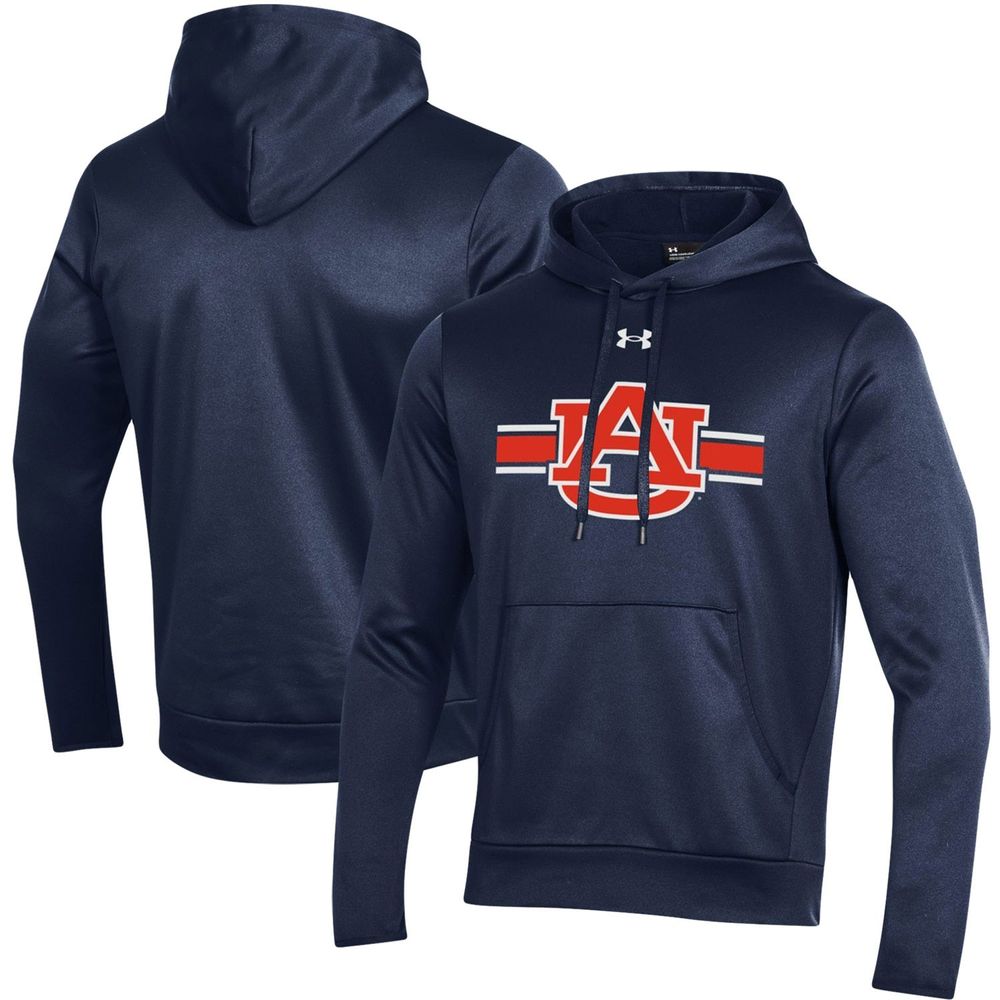 Under Armour Auburn Logo Stripe Fleece Pullover Hoodie - Men's