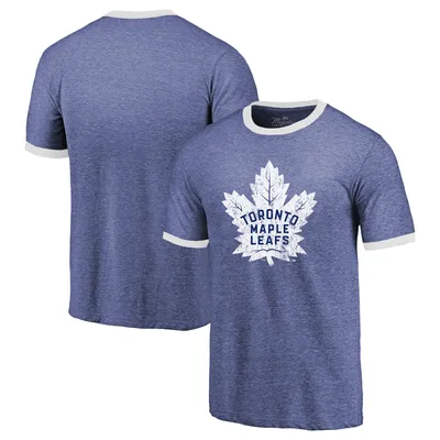 Majestic Threads Maple Leafs Ringer Contrast T-Shirt - Men's