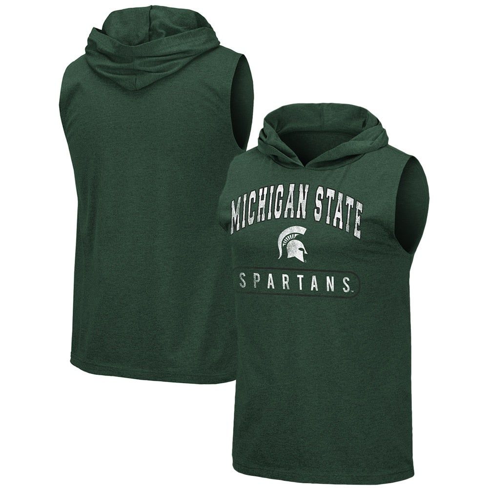 Colosseum Michigan State Varsity Hoodie Tank Top - Men's