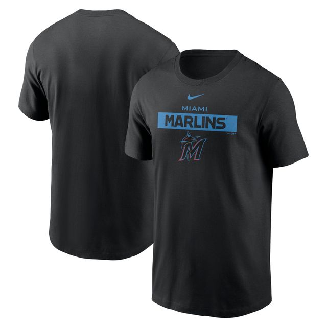 Men's Nike Black Miami Marlins Team Wordmark T-Shirt