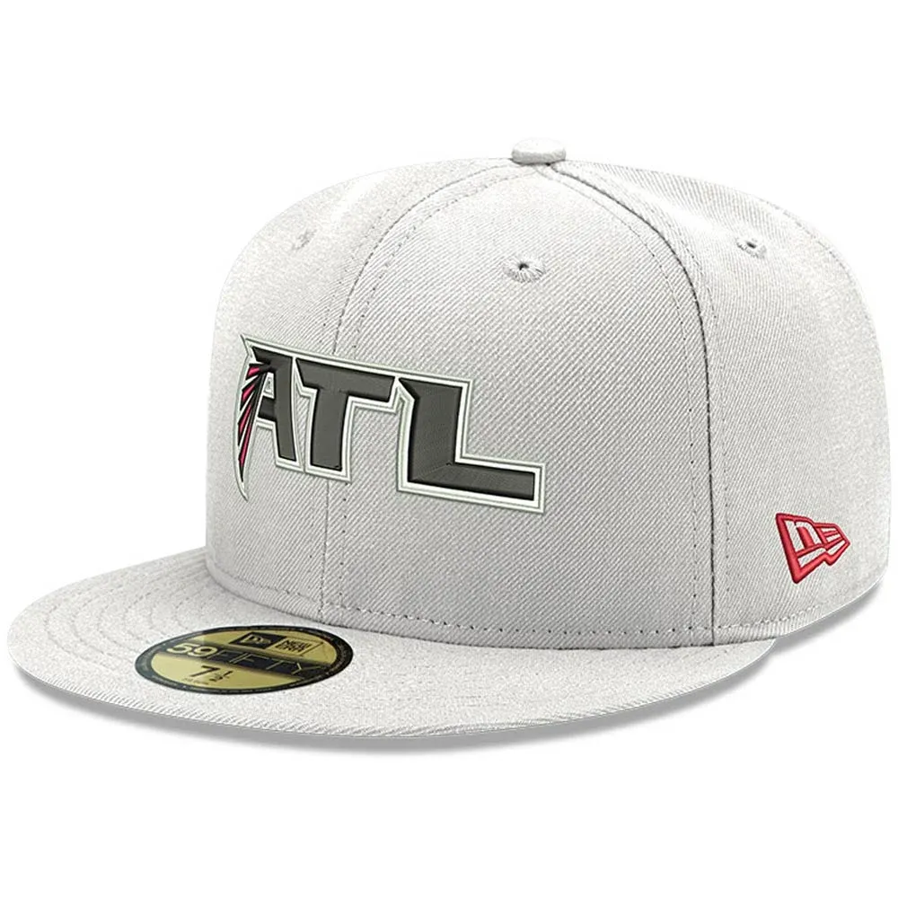 Men's Atlanta Falcons New Era Black Omaha Throwback 59FIFTY Fitted Hat