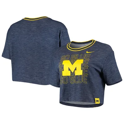 Nike Michigan Slub Ringer Cropped T-Shirt - Women's