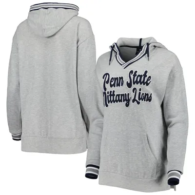 Colosseum Penn State Andy V-Neck Pullover Hoodie - Women's