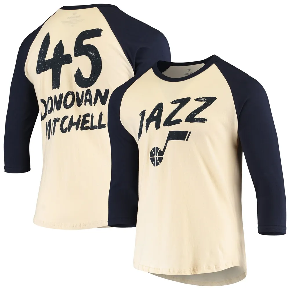 Fanatics Jazz Raglan 3/4 Sleeve T-Shirt - Men's