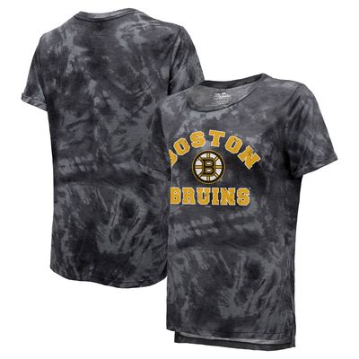 Majestic Threads Bruins Boyfriend Tie-Dye T-Shirt - Women's