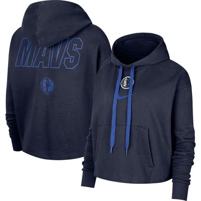 Nike Mavericks Courtside Cropped Pullover Hoodie - Women's