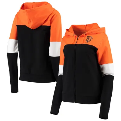 New Era Giants Colorblock French Terry Full-Zip Hoodie - Women's