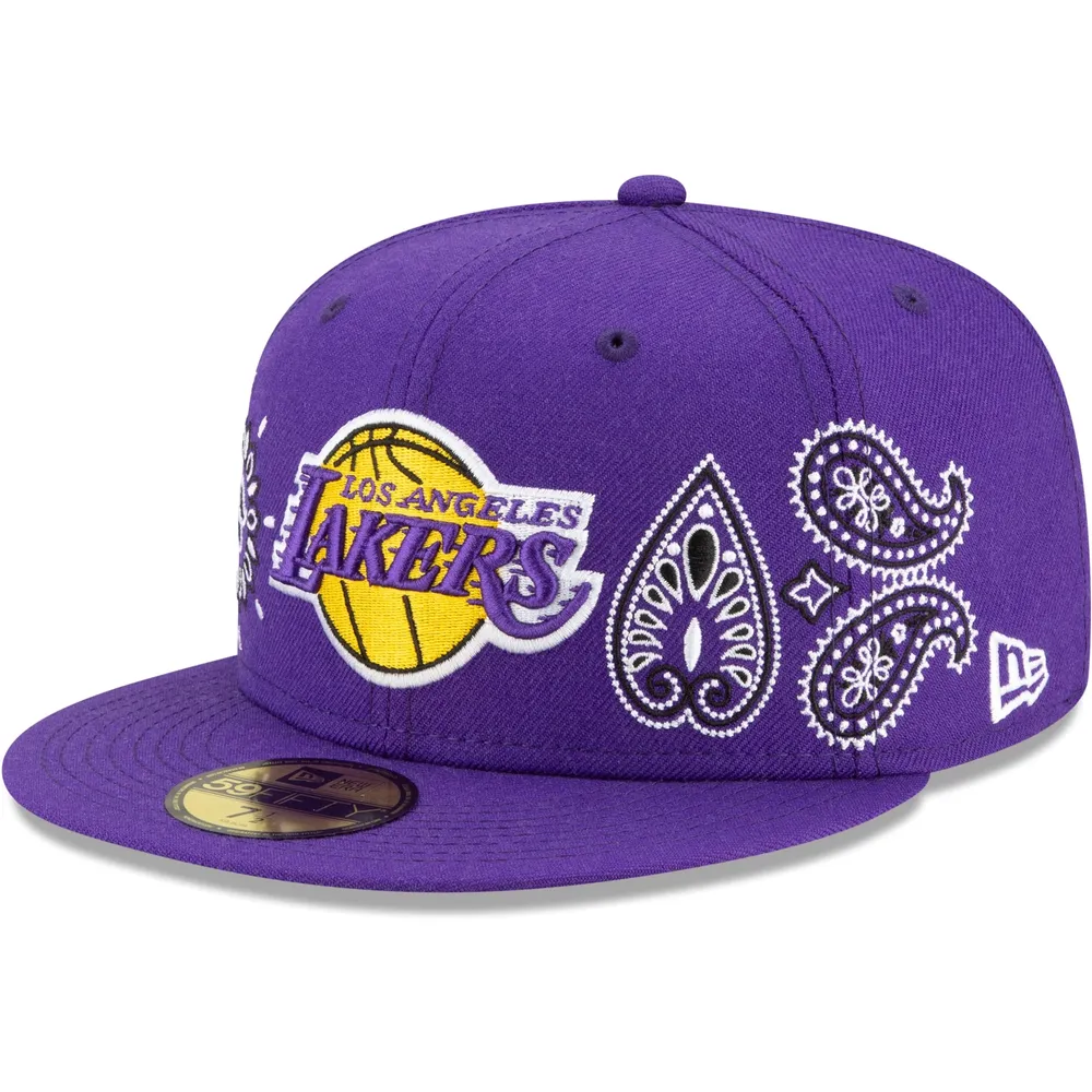 New Era Men's Purple, White Los Angeles Lakers Griswold 59FIFTY Fitted Hat