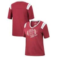 Colosseum Alabama 15 Min Early Football V-Neck T-Shirt - Women's